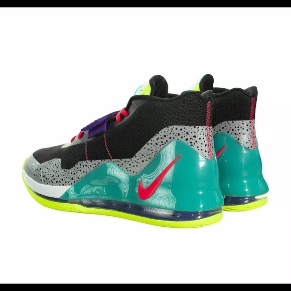 Nike Air Force Max Black Punch Volt Purple Basketb - Picture 6 of 8